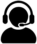 Customer Support Operator With Headset Icon
